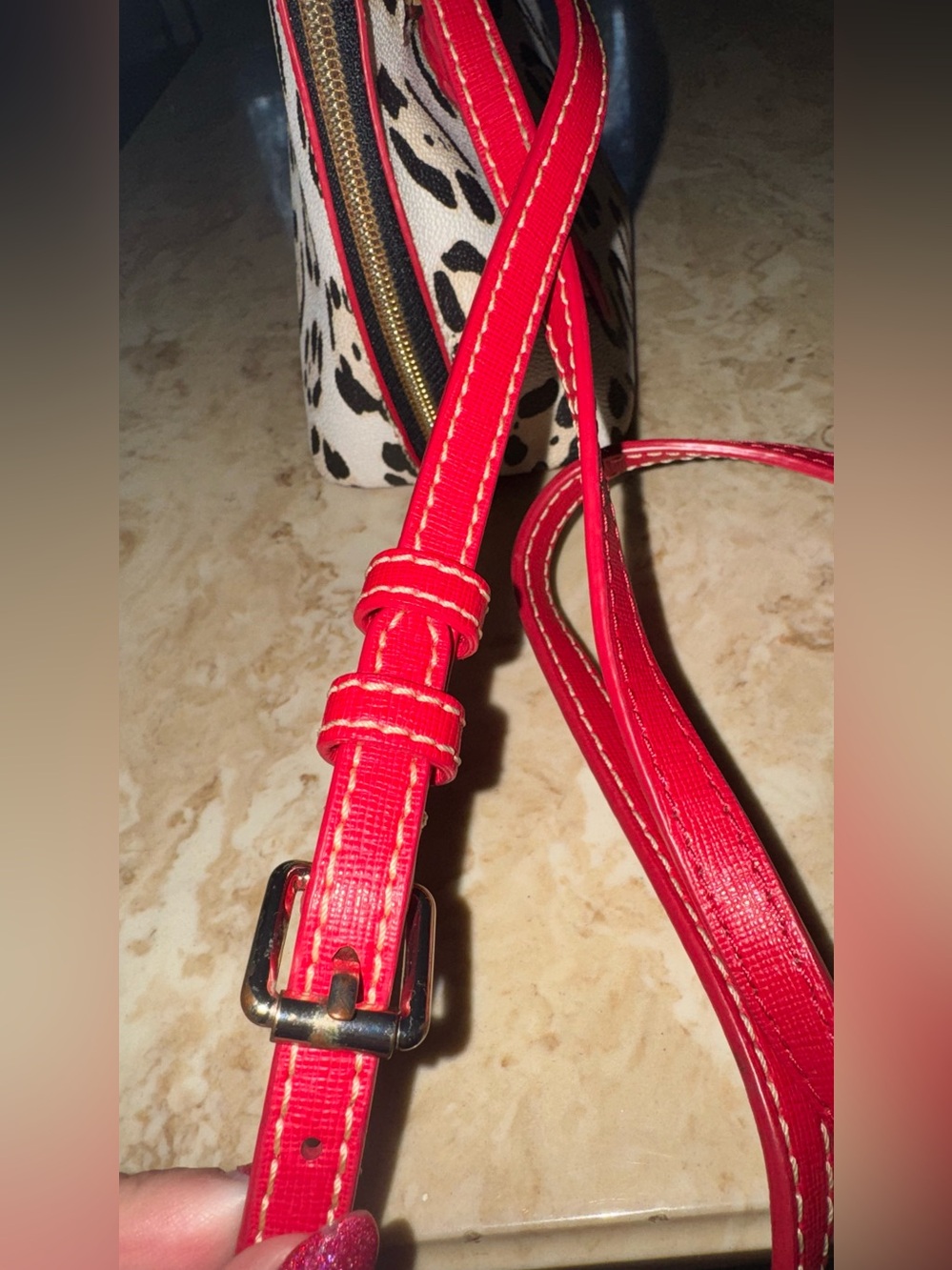 Dooney & Bourke Red Leopard Crossbody - Picture 6 of 14